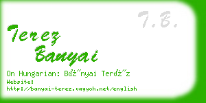 terez banyai business card